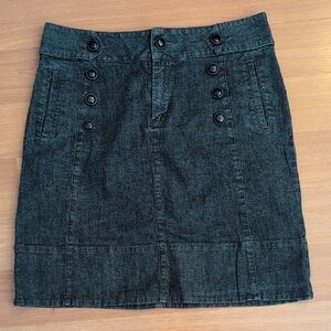 Anthropologie Idra Denim Skirt With Button Details Size 8
